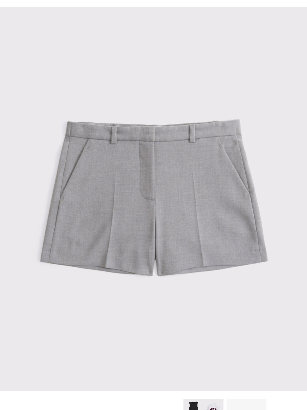 Abercrombie & Fitch Light Gray Tailored Bermuda Shorts